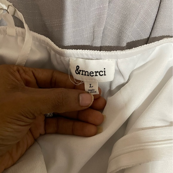 WHITE AND GRAY Spaghetti strap jumpsuit - Picture 6 of 7